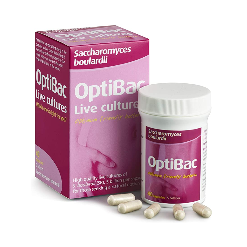 Optibac Probiotics Saccharomyces Boulardii 40 Capsules 40 capsules