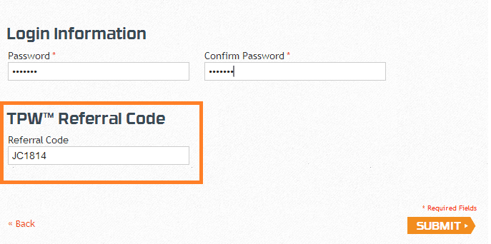 TPW  Referral Codes