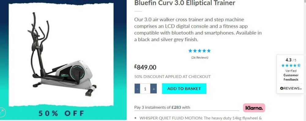 Bluefin Fitness Curv 3.0 Elliptical