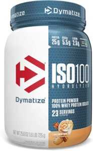 Dymatize ISO100 Hydrolyzed Whey Protein Cinnamon Bun Flavour