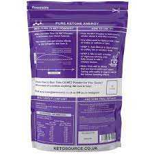 Ketosource Pure C8 MCT Oil - Back of bag