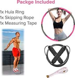 What is included with a weighted hula hoop